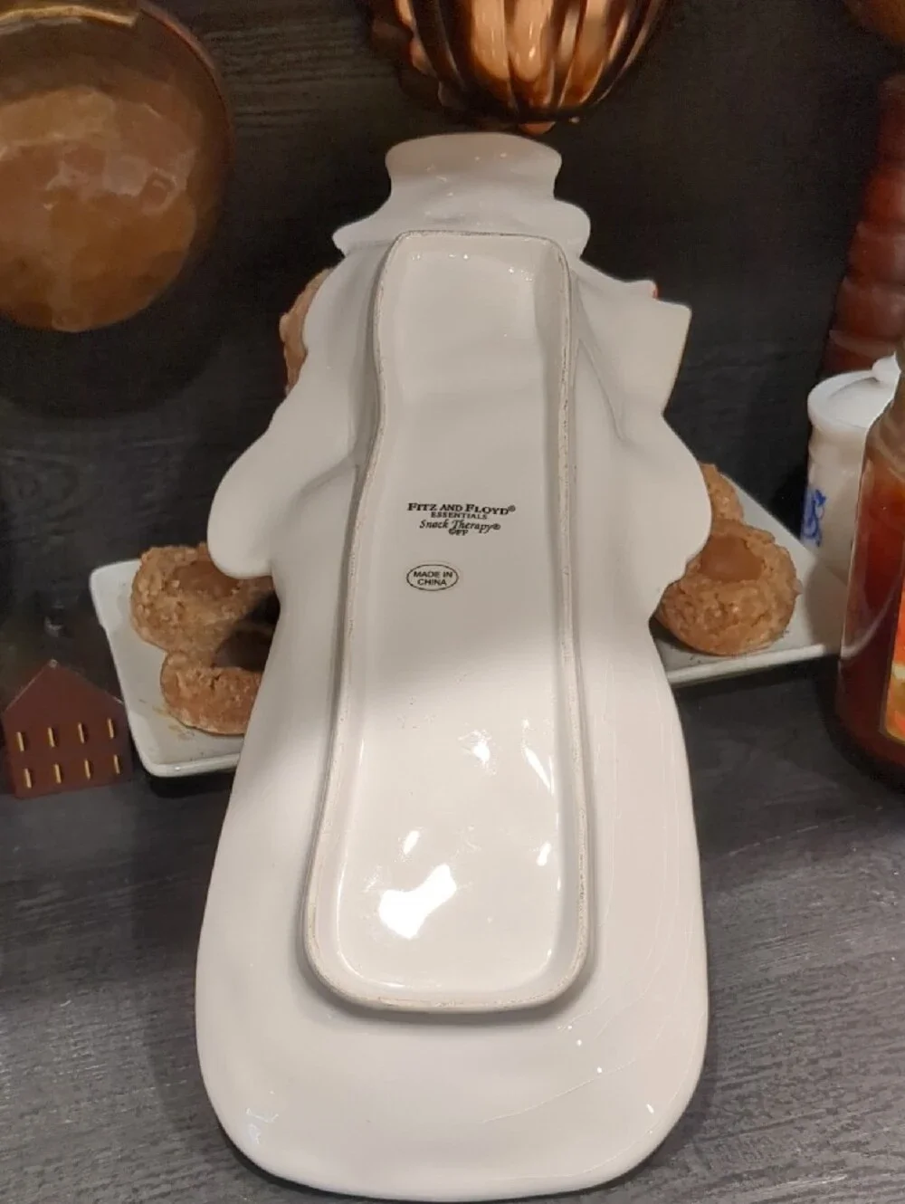 Fitz and Floyd Snack Therapy Snowman Snack Tray